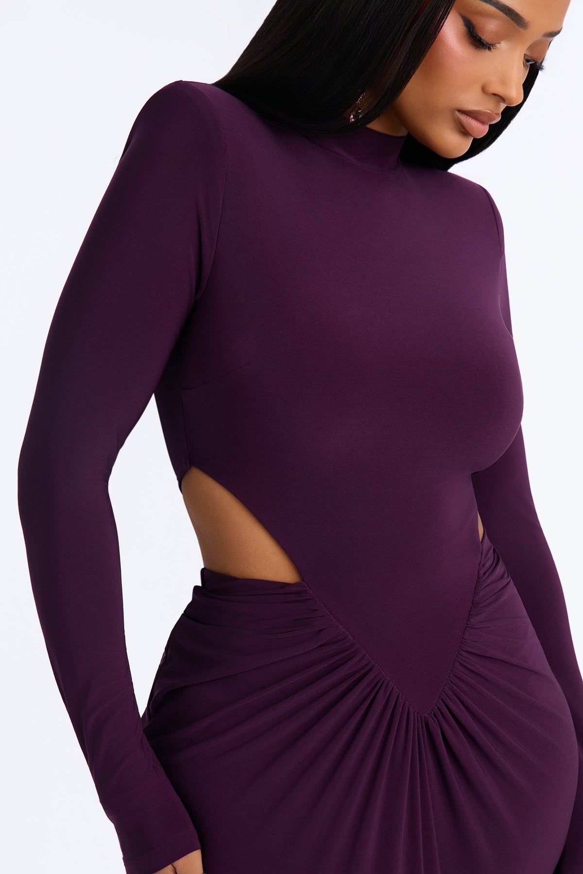 Eloise Long Sleeve Maxi Dress - Purple