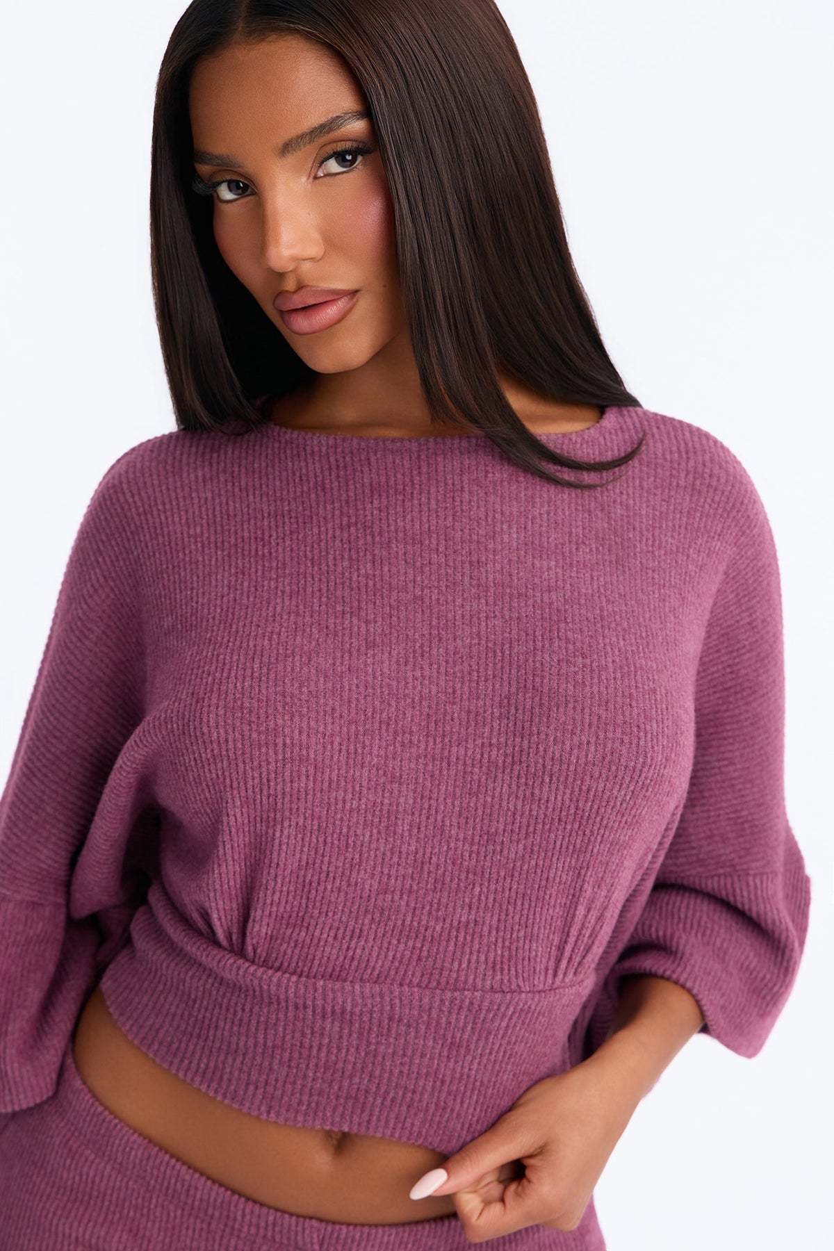 Trina Thermal Pant Set - Plum
