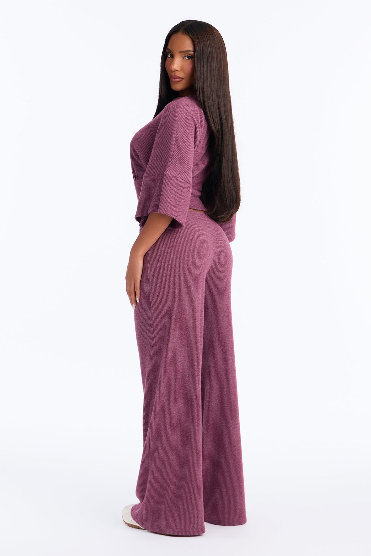 Trina Thermal Pant Set - Plum