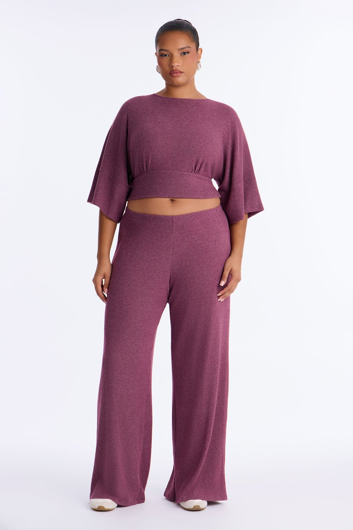 Trina Thermal Pant Set - Plum