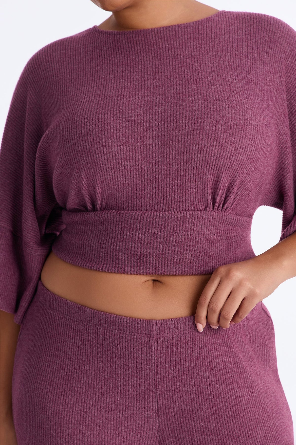 Trina Thermal Pant Set - Plum