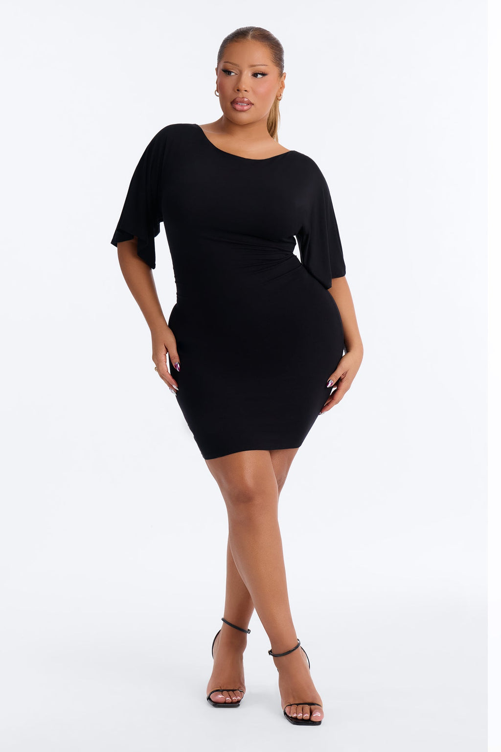 Kennedy Tie Waist Mini Dress - Black