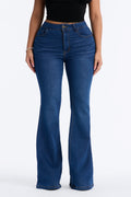 Daydreaming High Rise Stretch Flare Leg Jeans - Dark Wash