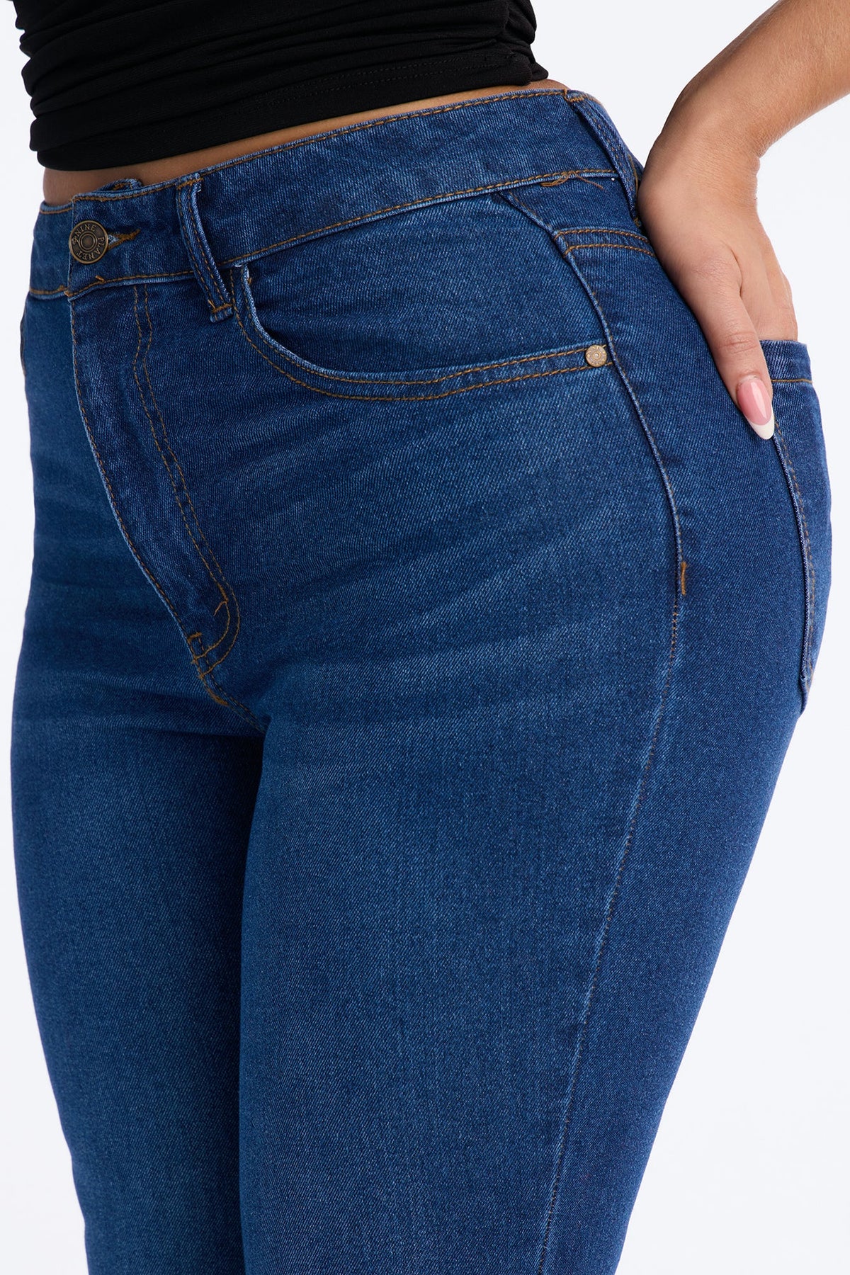 Daydreaming High Rise Stretch Flare Leg Jeans - Dark Wash
