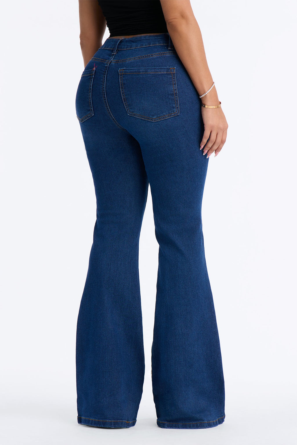Daydreaming High Rise Stretch Flare Leg Jeans - Dark Wash