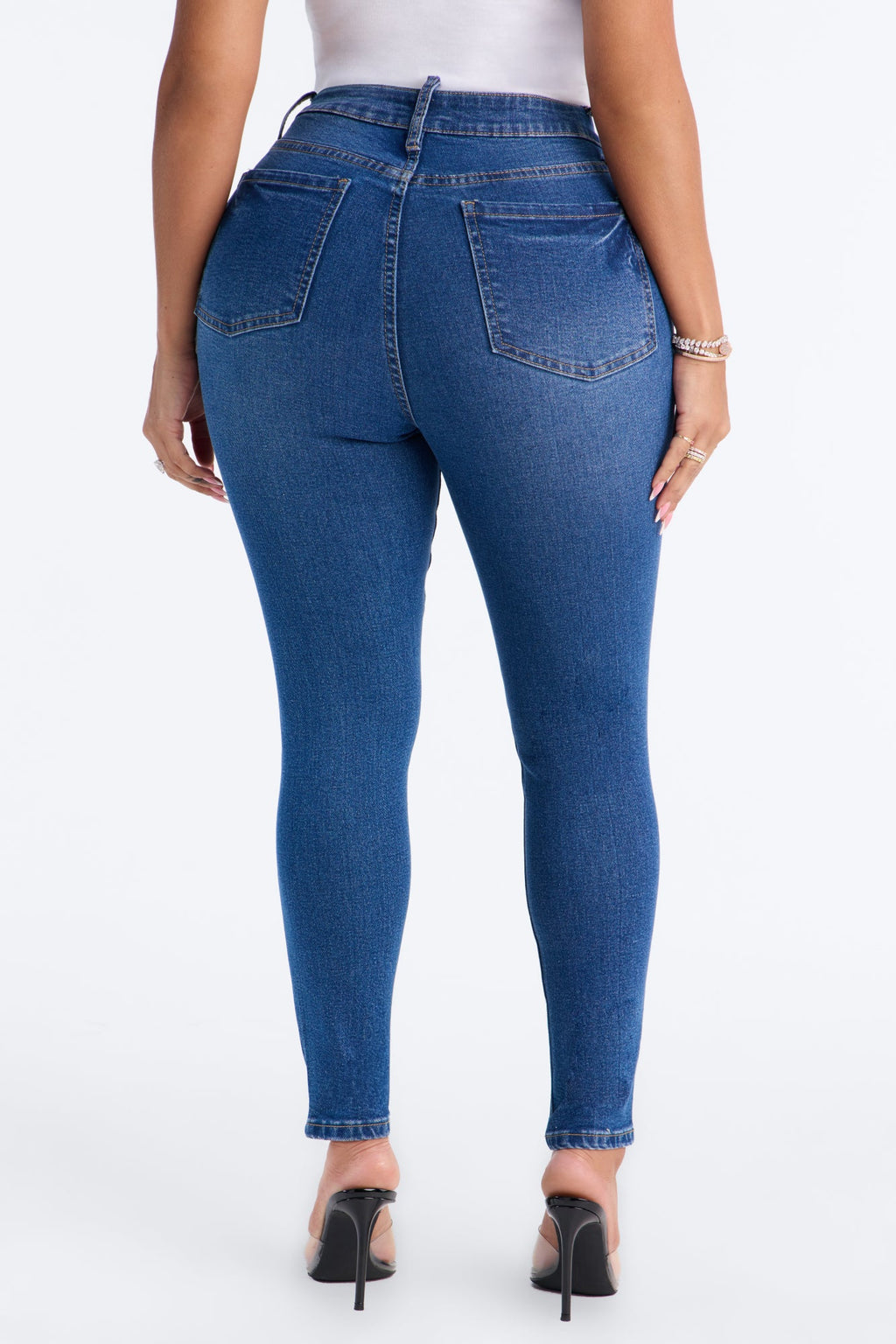 Simply You High Rise Stretch Skinny Jeans - Dark Wash
