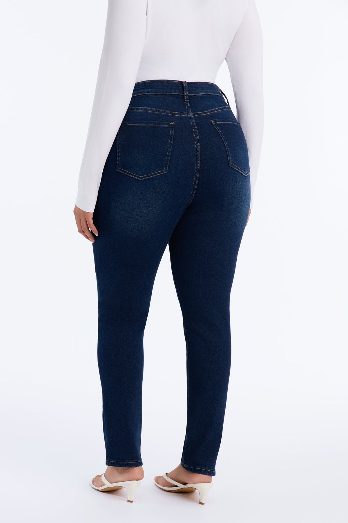 Simply You High Rise Stretch Skinny Jeans - Dark Wash