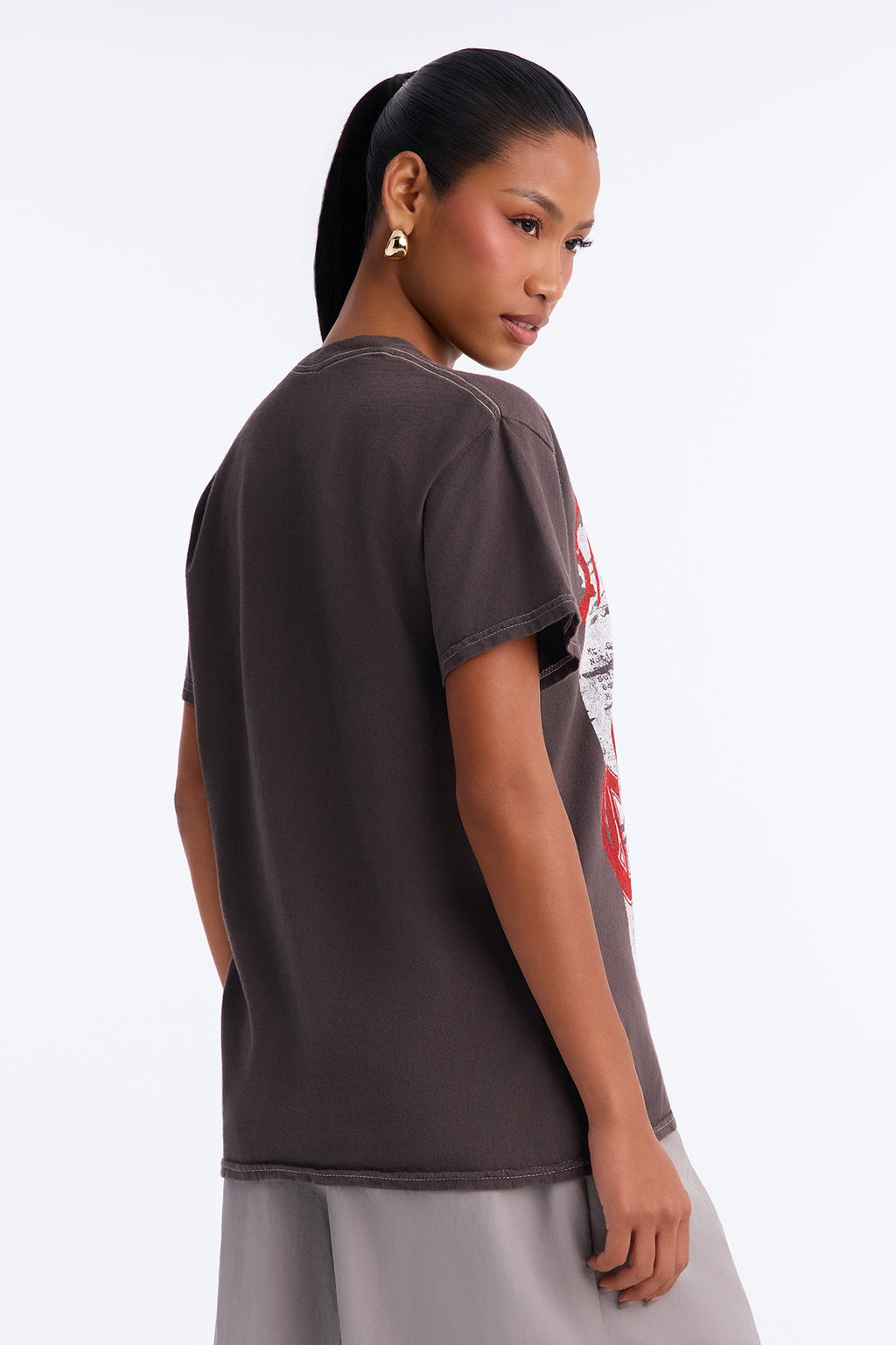 NWA Straight Out Of Compton Washed Tee - Charcoal