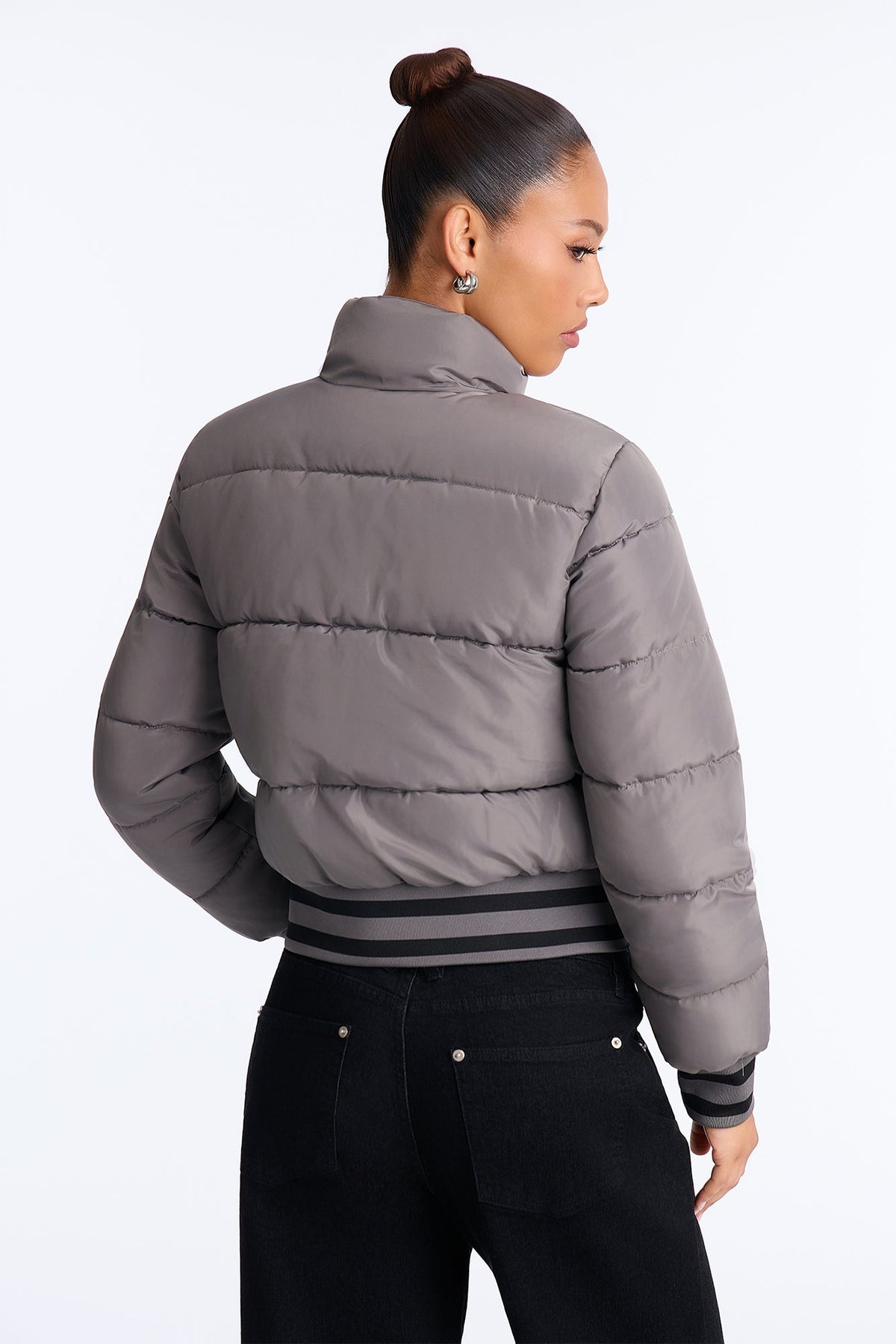 Mrs. Jackson Puffer Jacket - Charcoal