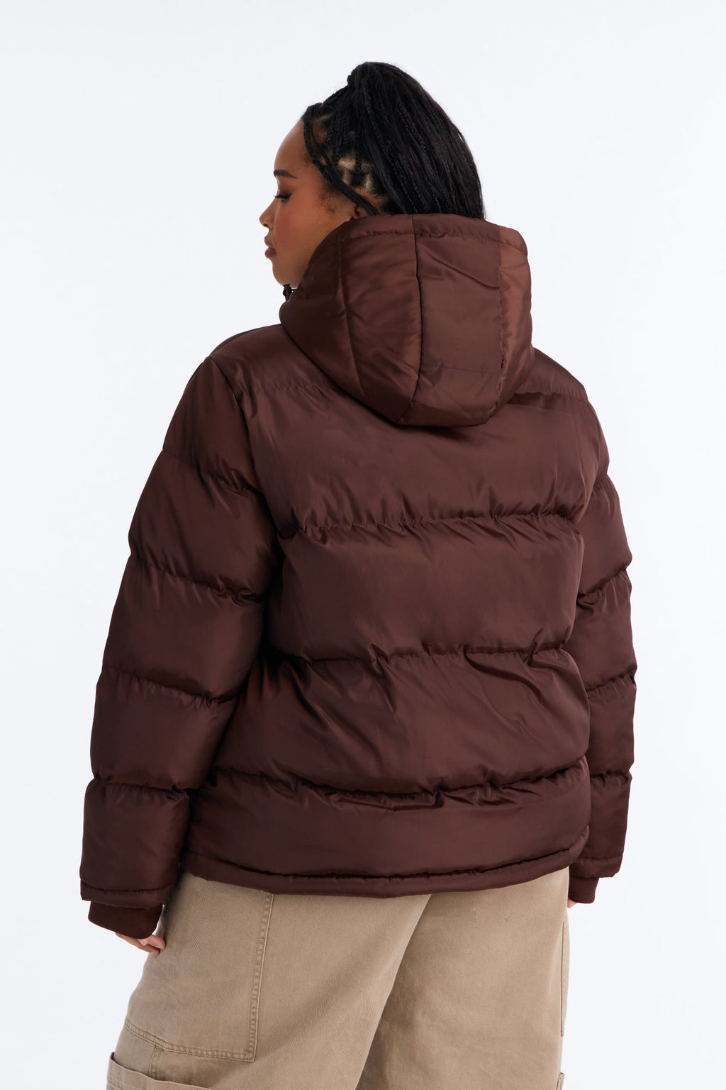 Speak My Mind Puffer Jacket - Chocolate