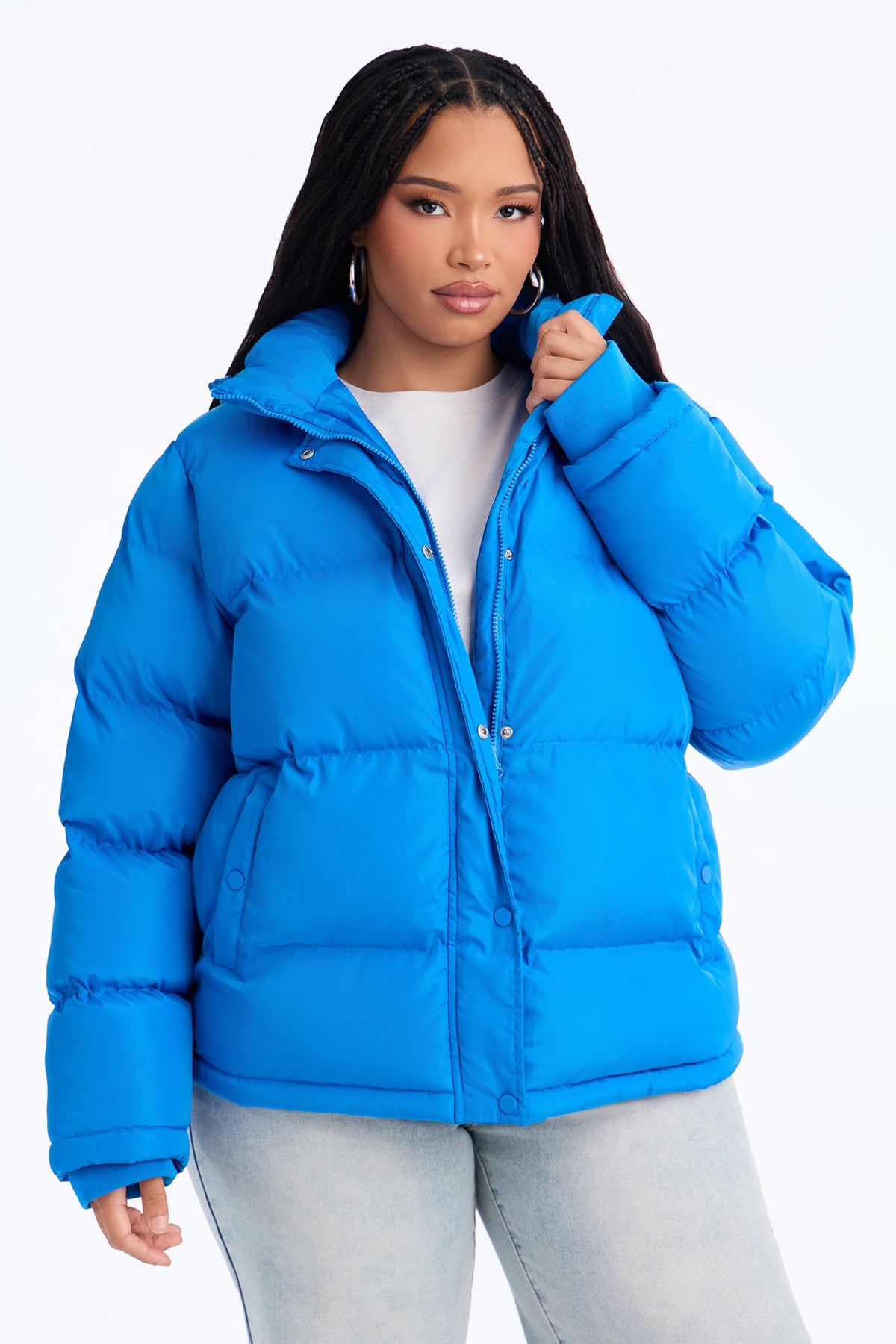 Speak My Mind Puffer Jacket - Royal