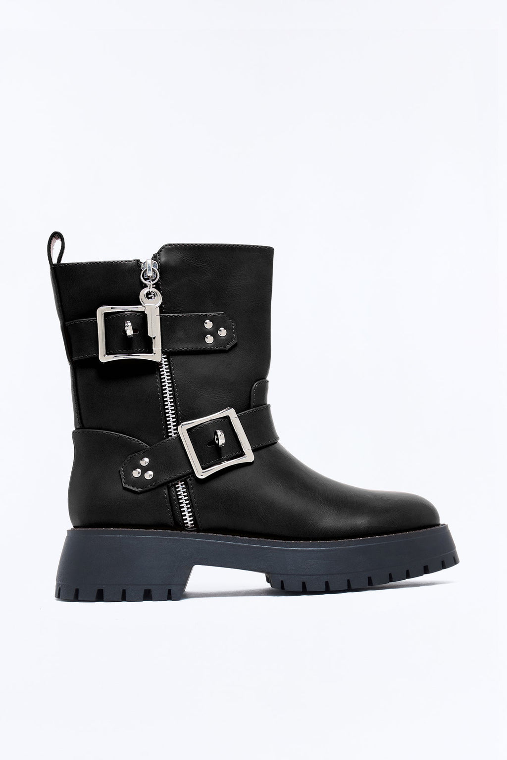 Open Up Platform Booties - Black