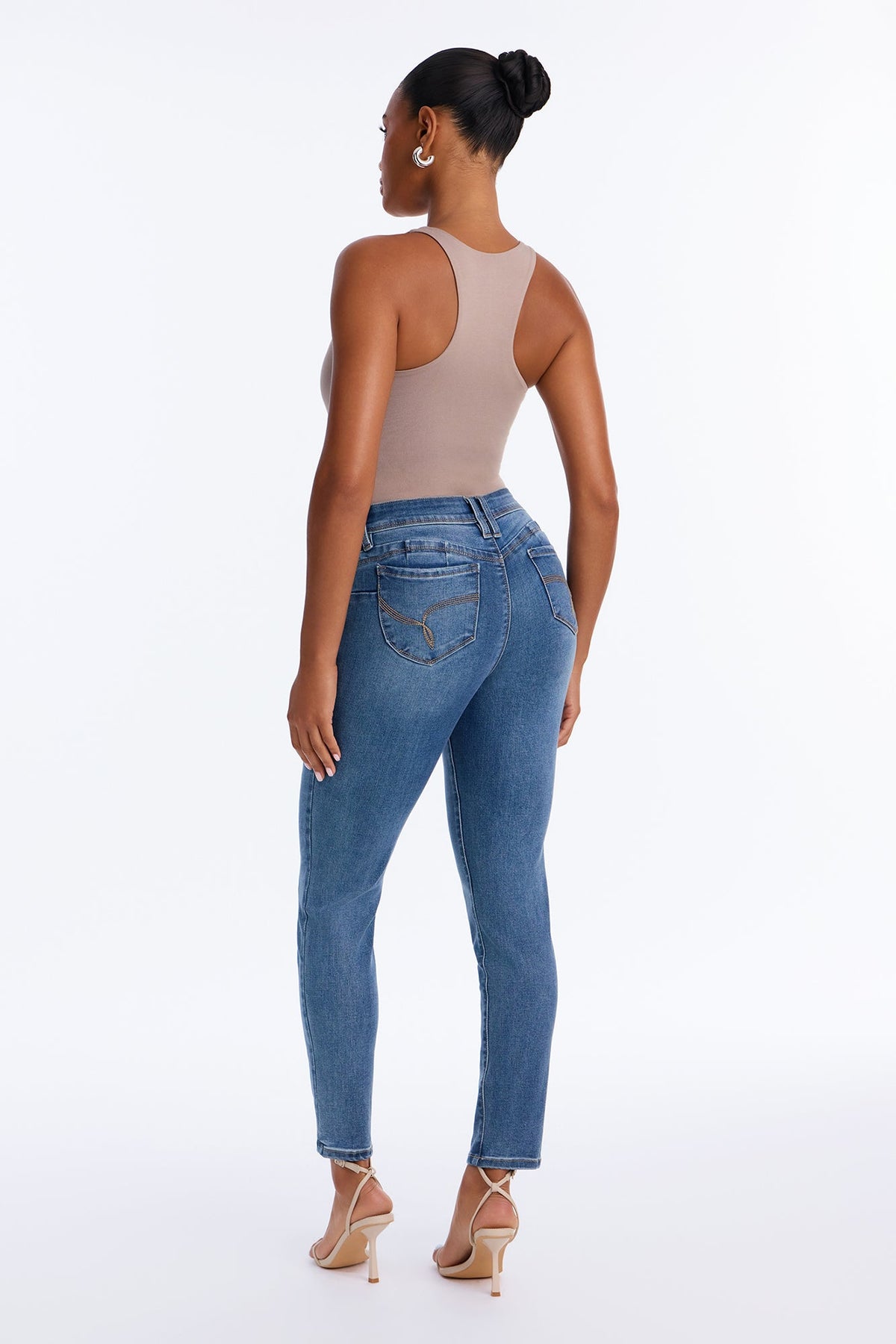 Shape Shift Booty Lifter Stretch Skinny Jeans - Dark Wash