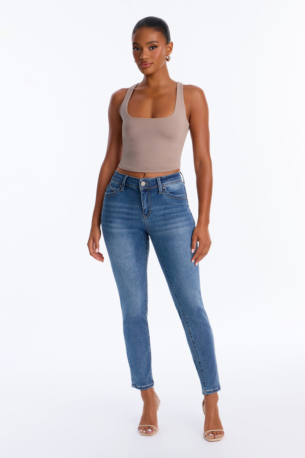 Shape Shift Booty Lifter Stretch Skinny Jeans - Dark Wash