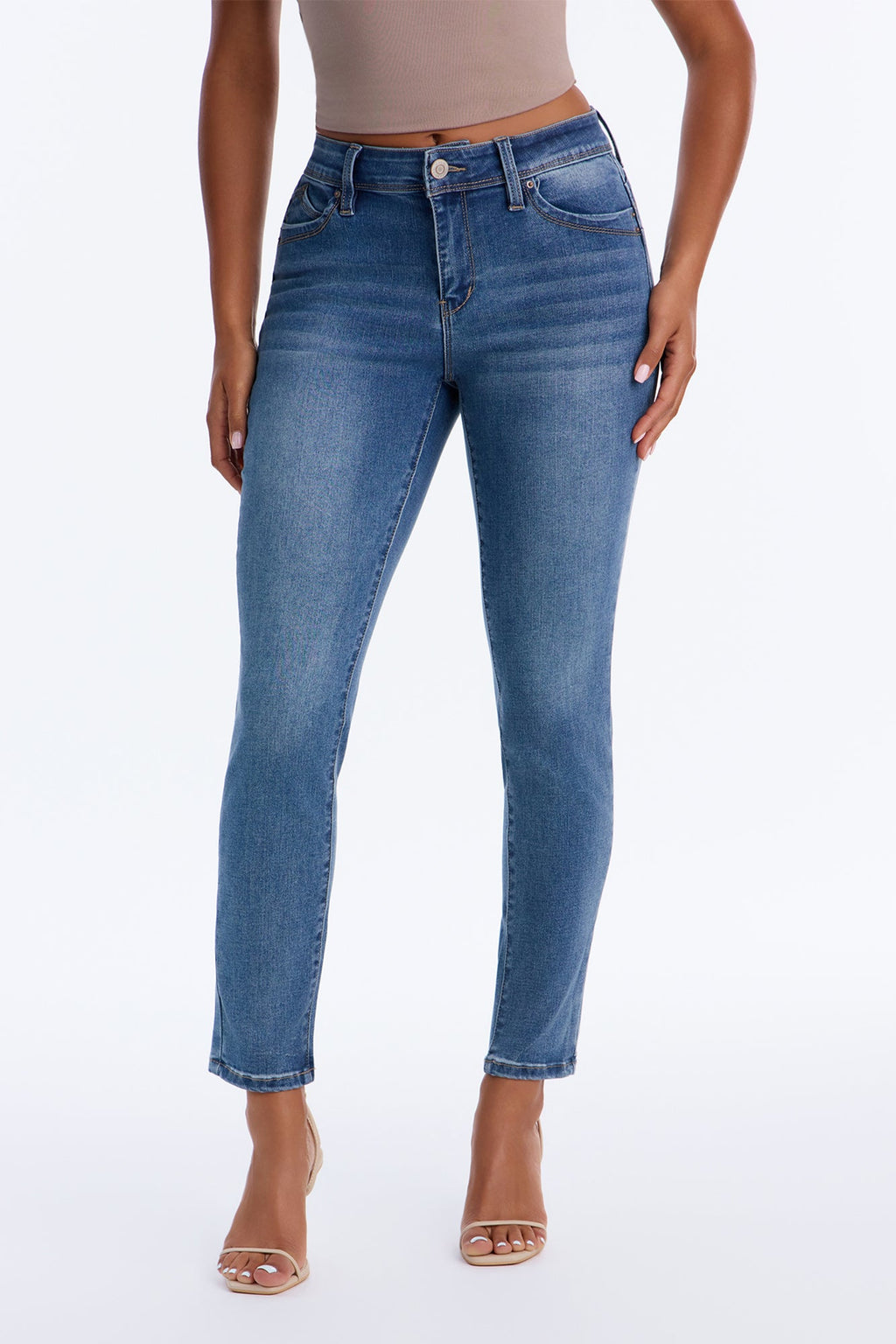 Shape Shift Booty Lifter Stretch Skinny Jeans - Dark Wash