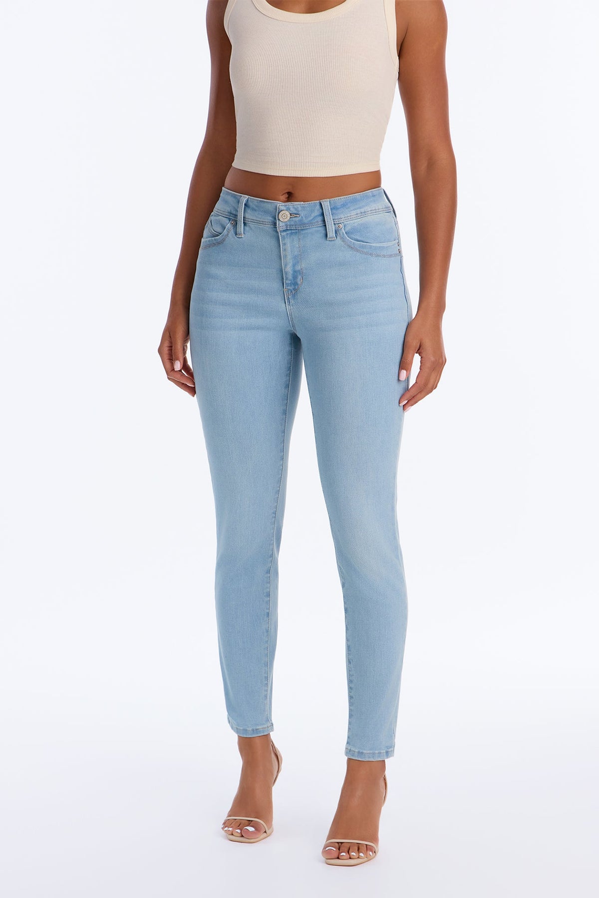 Shape Shift Booty Lifter Stretch Skinny Jeans - Light Wash