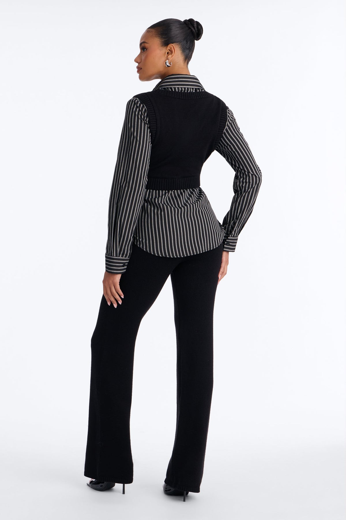 Take Notes Sweater Pant Set - Black