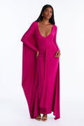 No Competition Kaftan Maxi Dress - Fuchsia