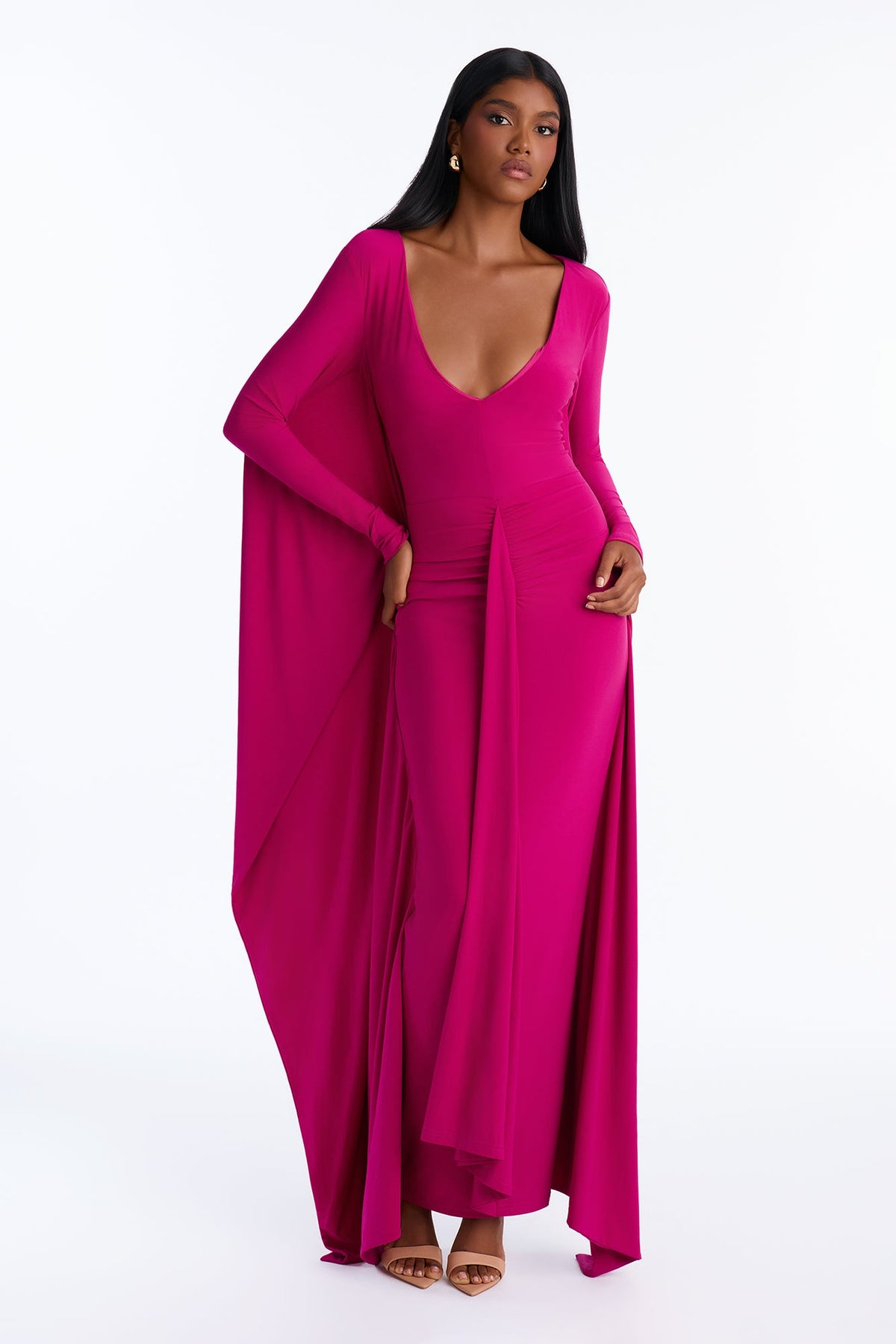 No Competition Kaftan Maxi Dress - Fuchsia