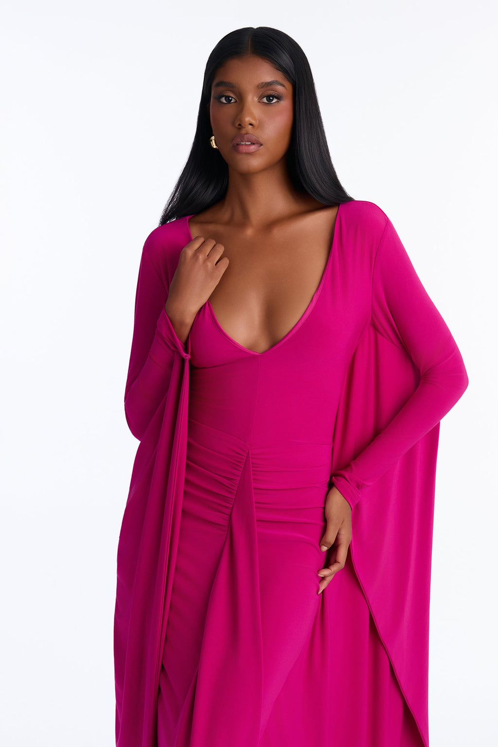 No Competition Kaftan Maxi Dress - Fuchsia