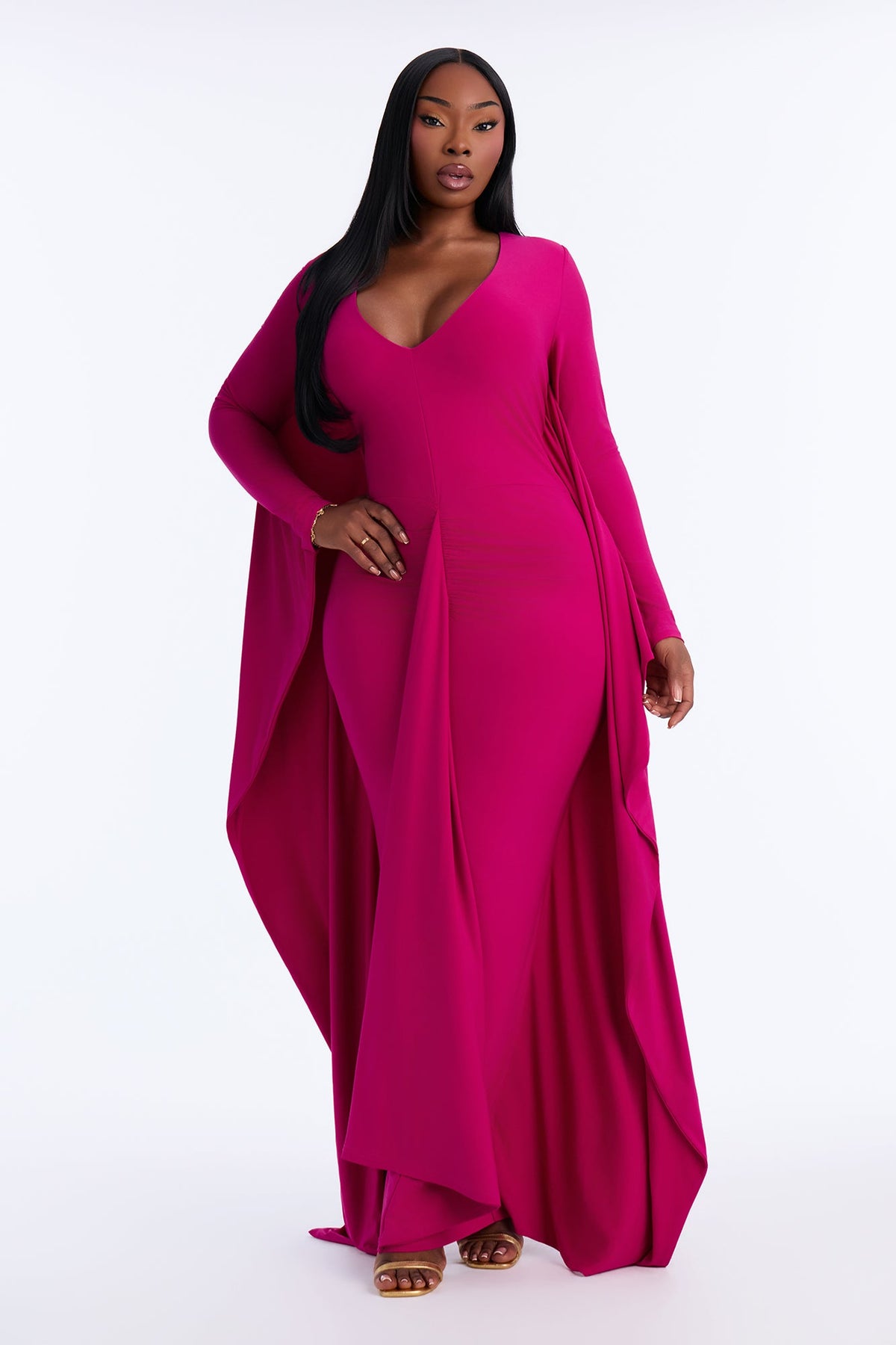 No Competition Kaftan Maxi Dress - Fuchsia