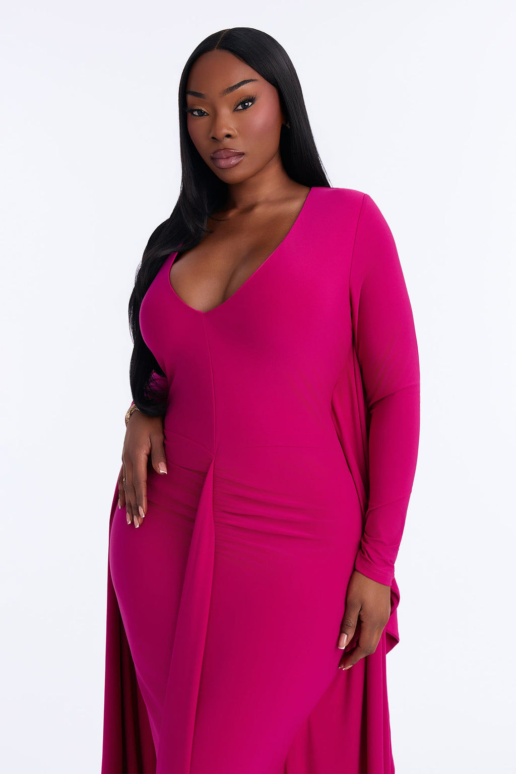 No Competition Kaftan Maxi Dress - Fuchsia