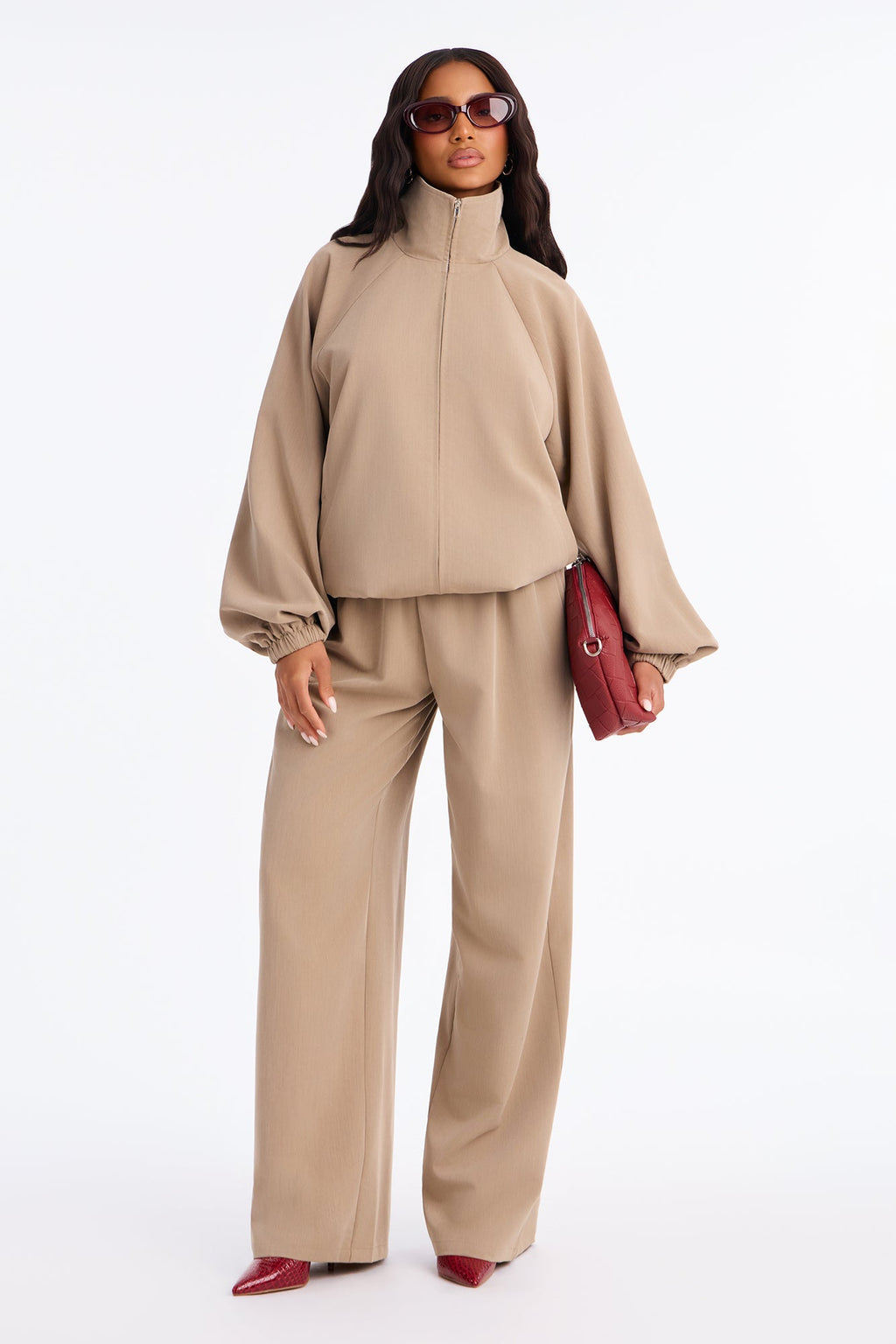 City Strolling Pant Set - Mocha