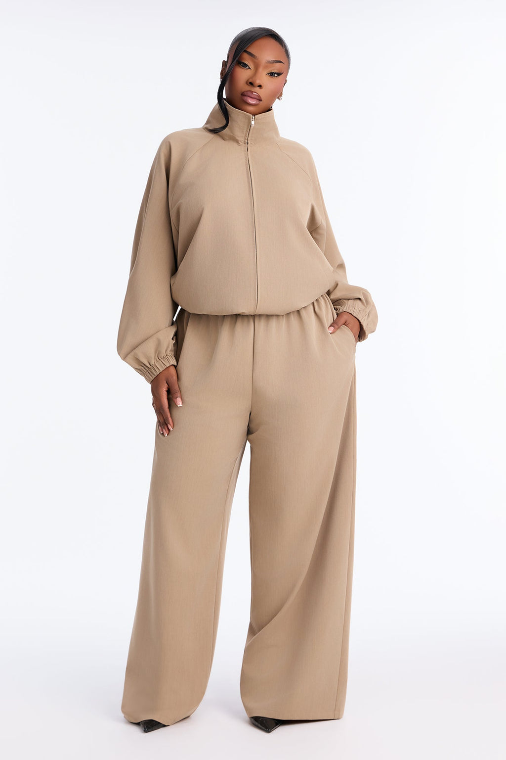 City Strolling Pant Set - Mocha