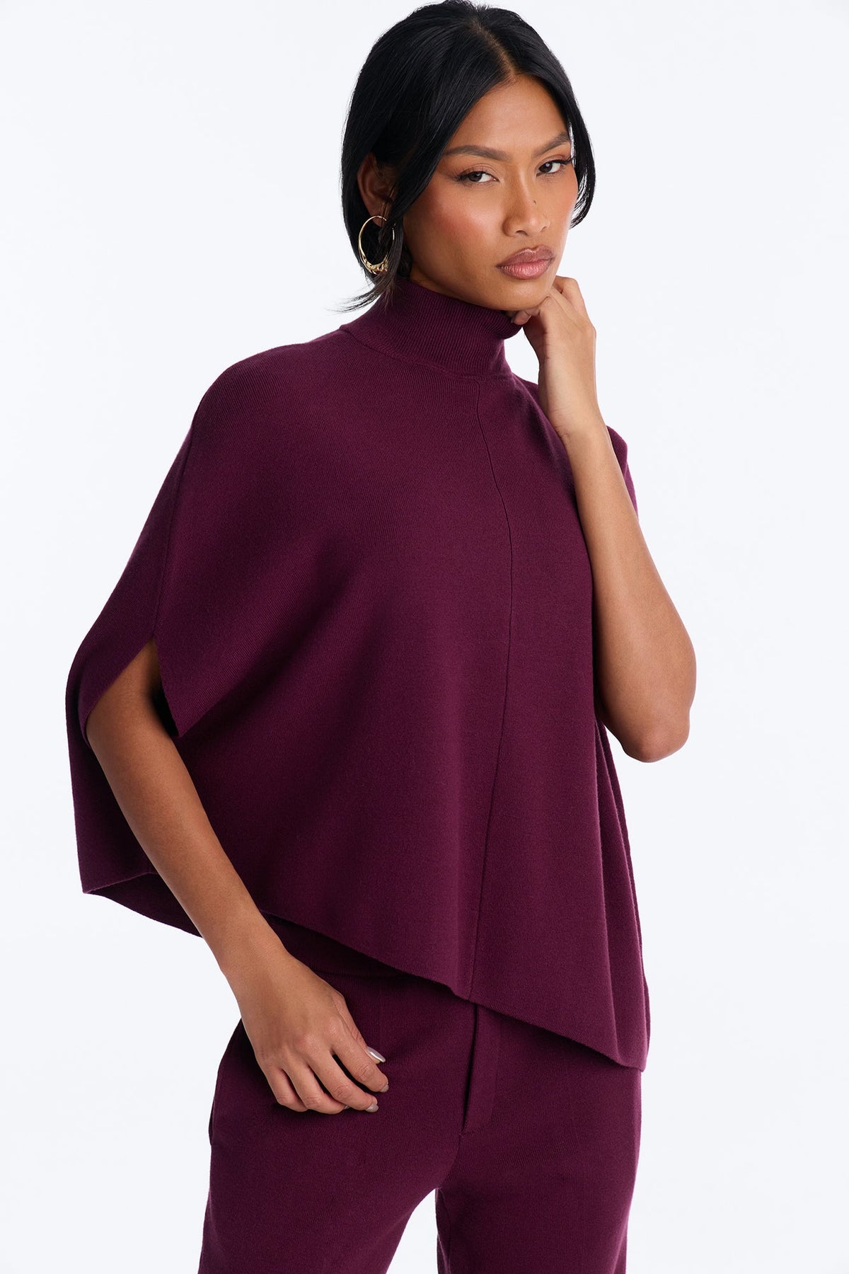 Emmaline Knit Pant Set - Plum