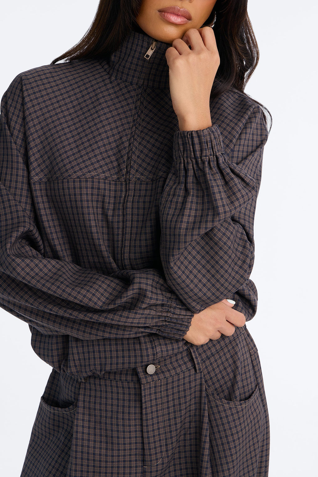 Sutton Plaid Pant Set - Navy/combo