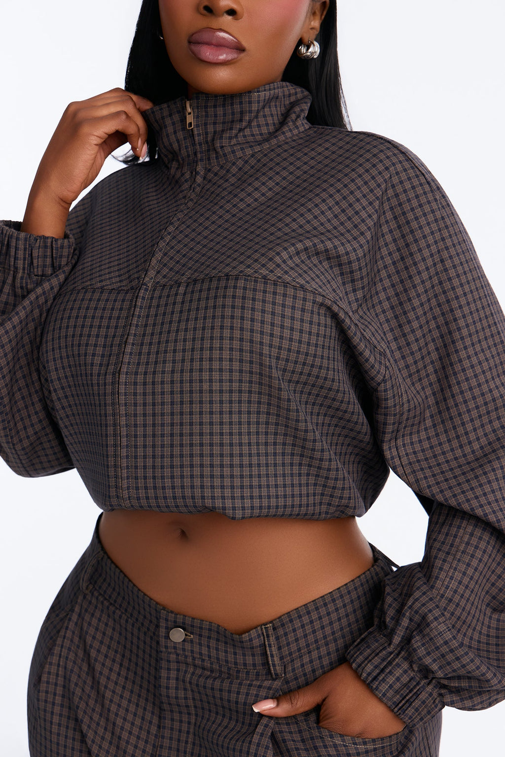 Sutton Plaid Pant Set - Navy/combo