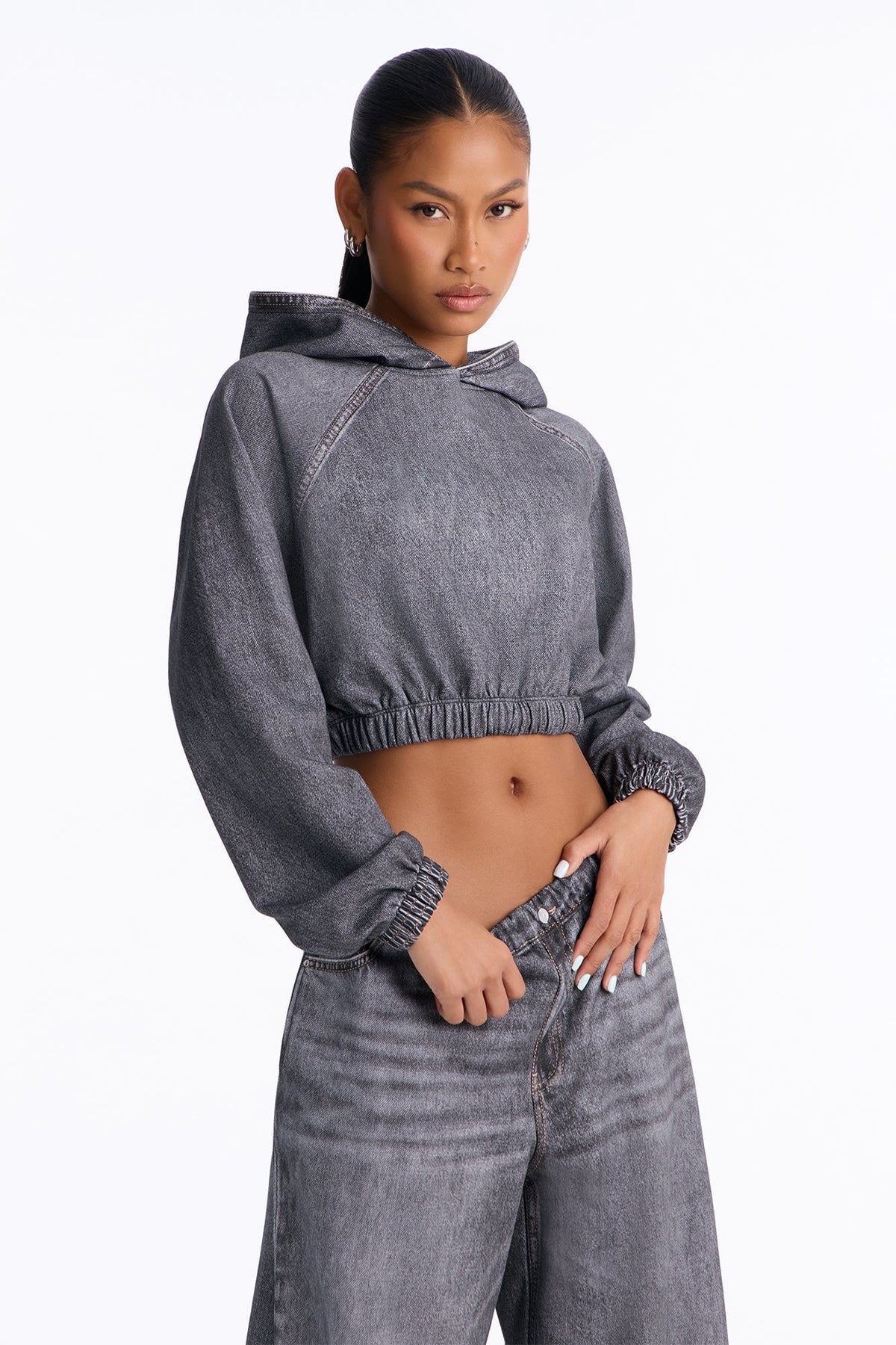 Keely French Terry Pant Set - Black