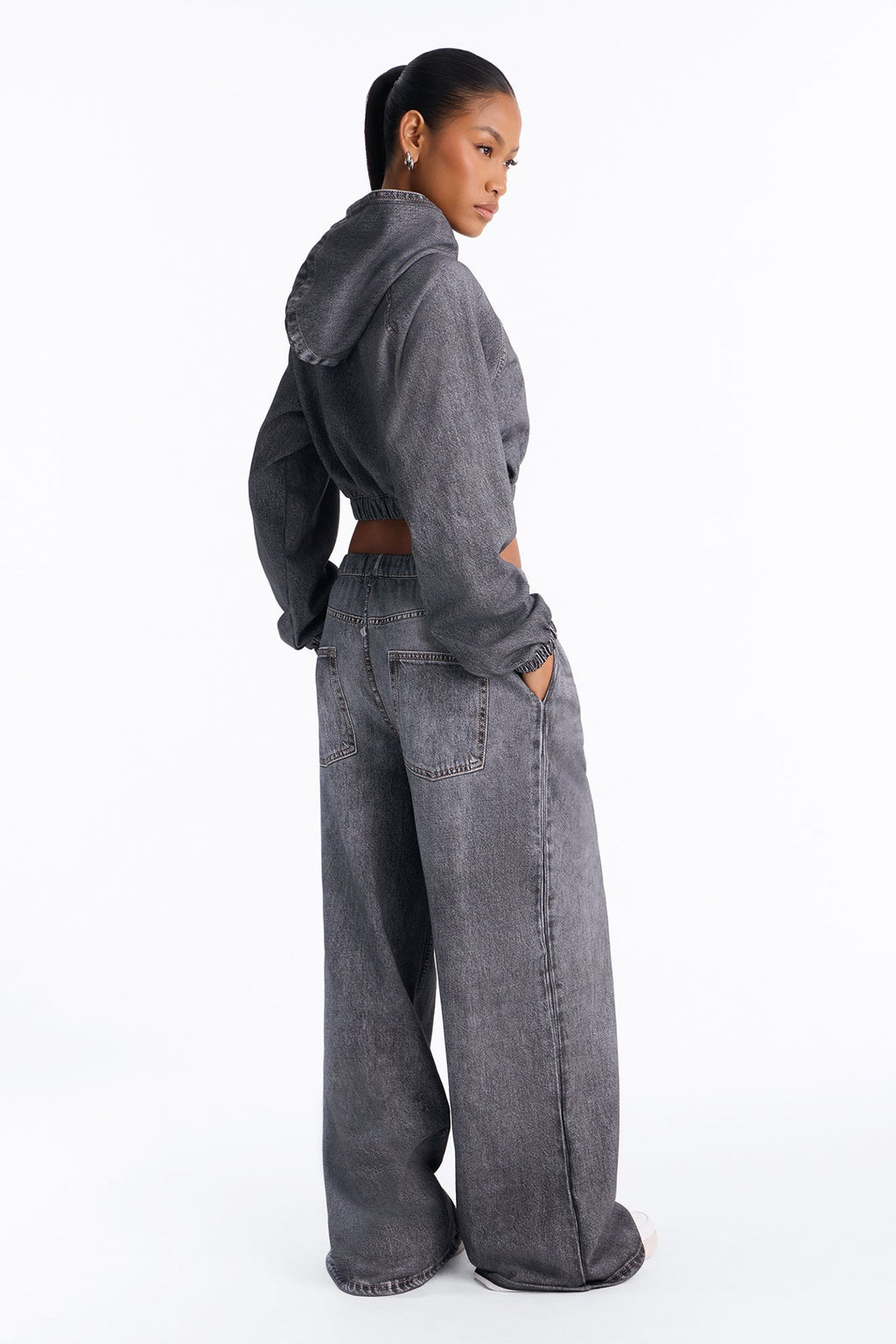 Keely French Terry Pant Set - Black