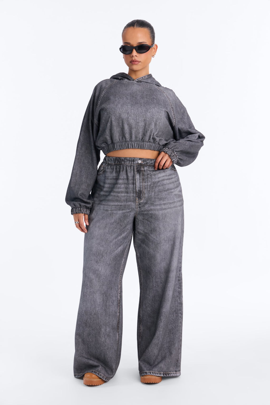 Keely French Terry Pant Set - Black