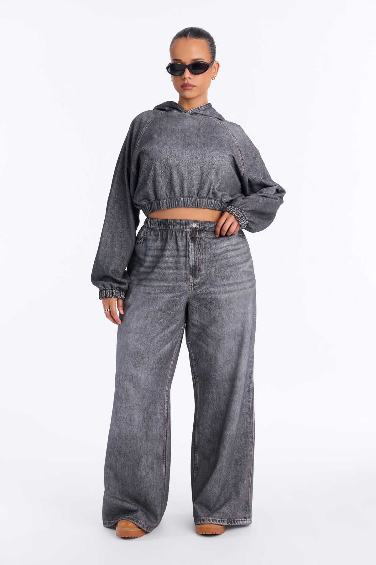 Keely French Terry Pant Set - Black