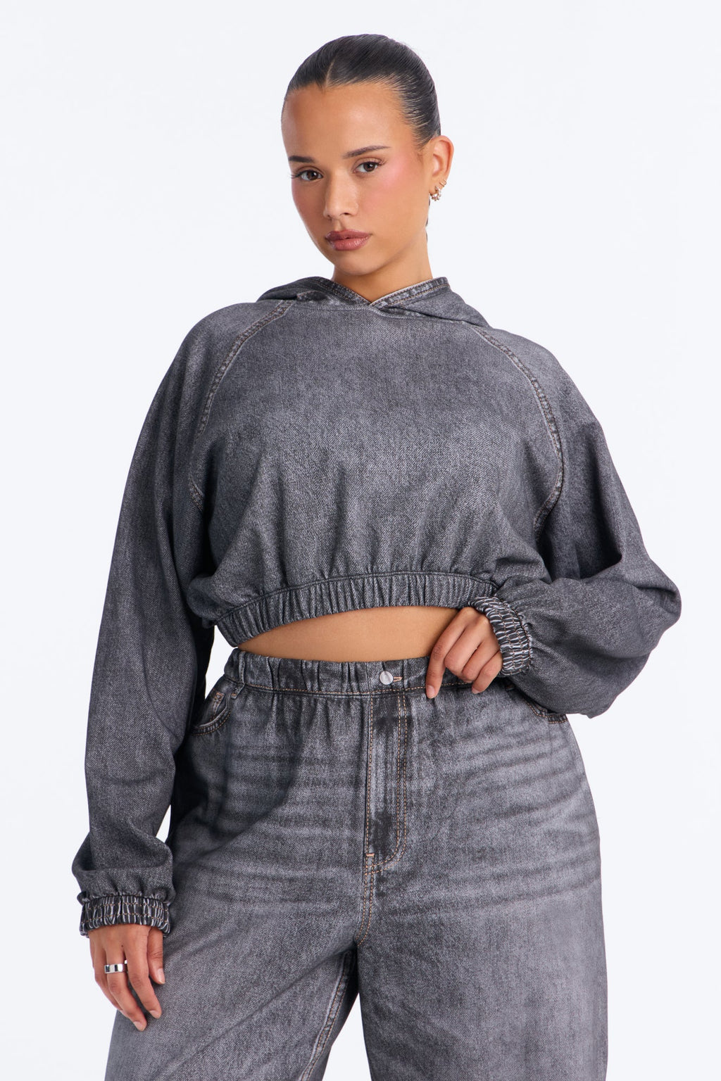 Keely French Terry Pant Set - Black