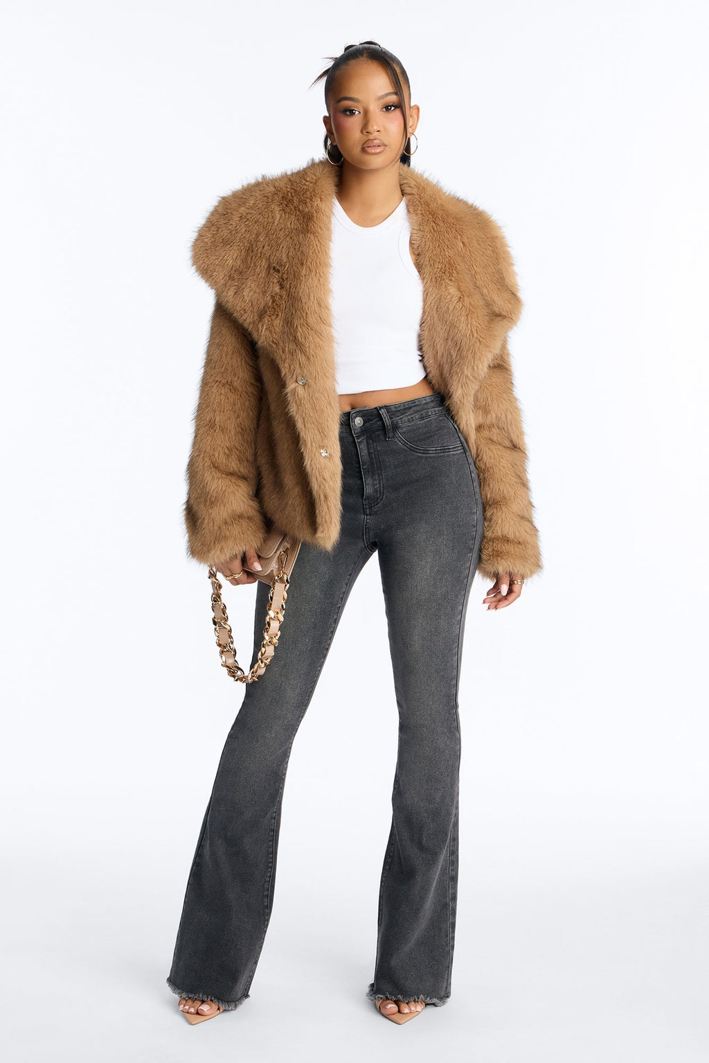She Ate High Rise Stretch Flare Jeans - Black Wash