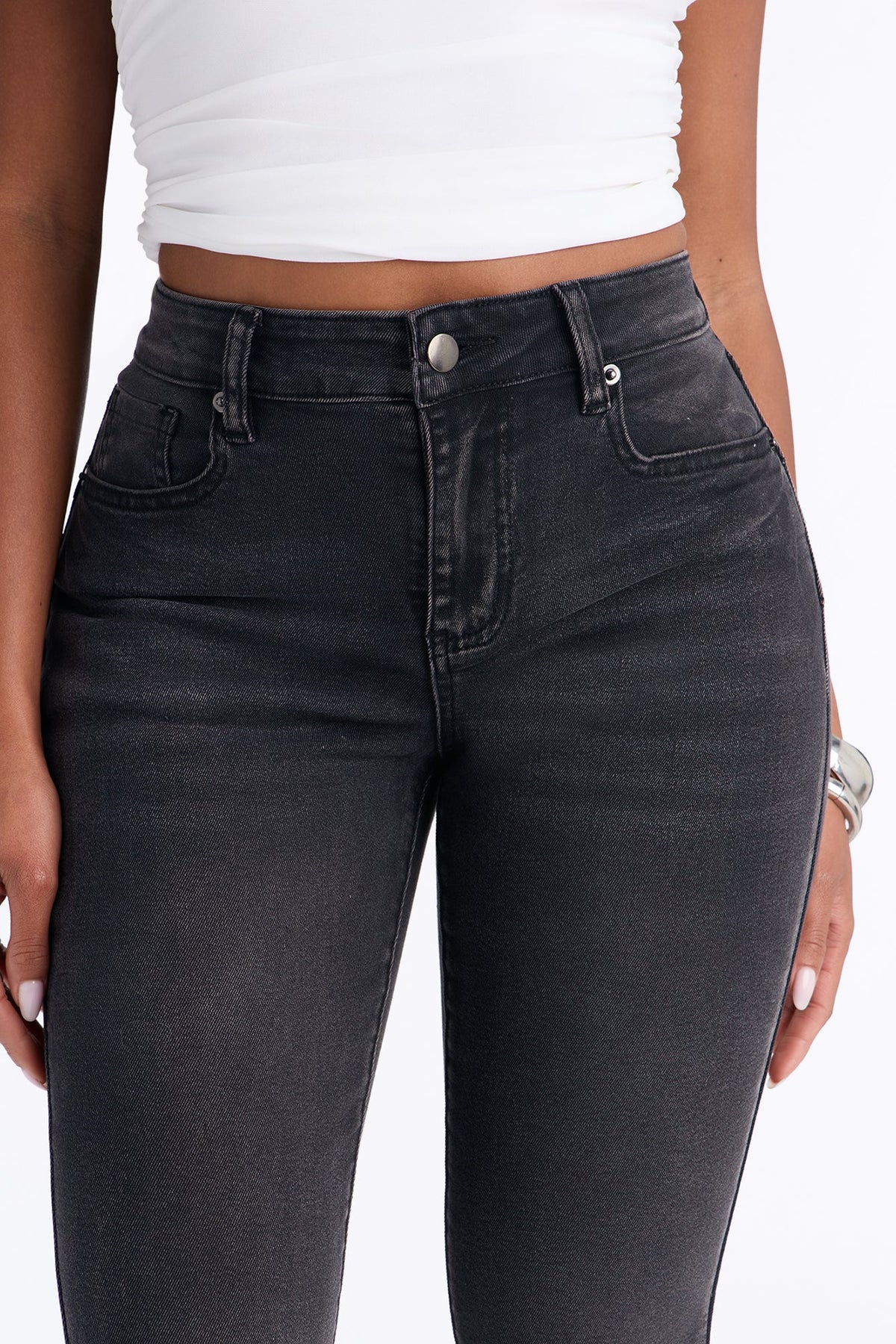 Tall She's An Icon Curvy Stretch Skinny Jeans - Black Wash