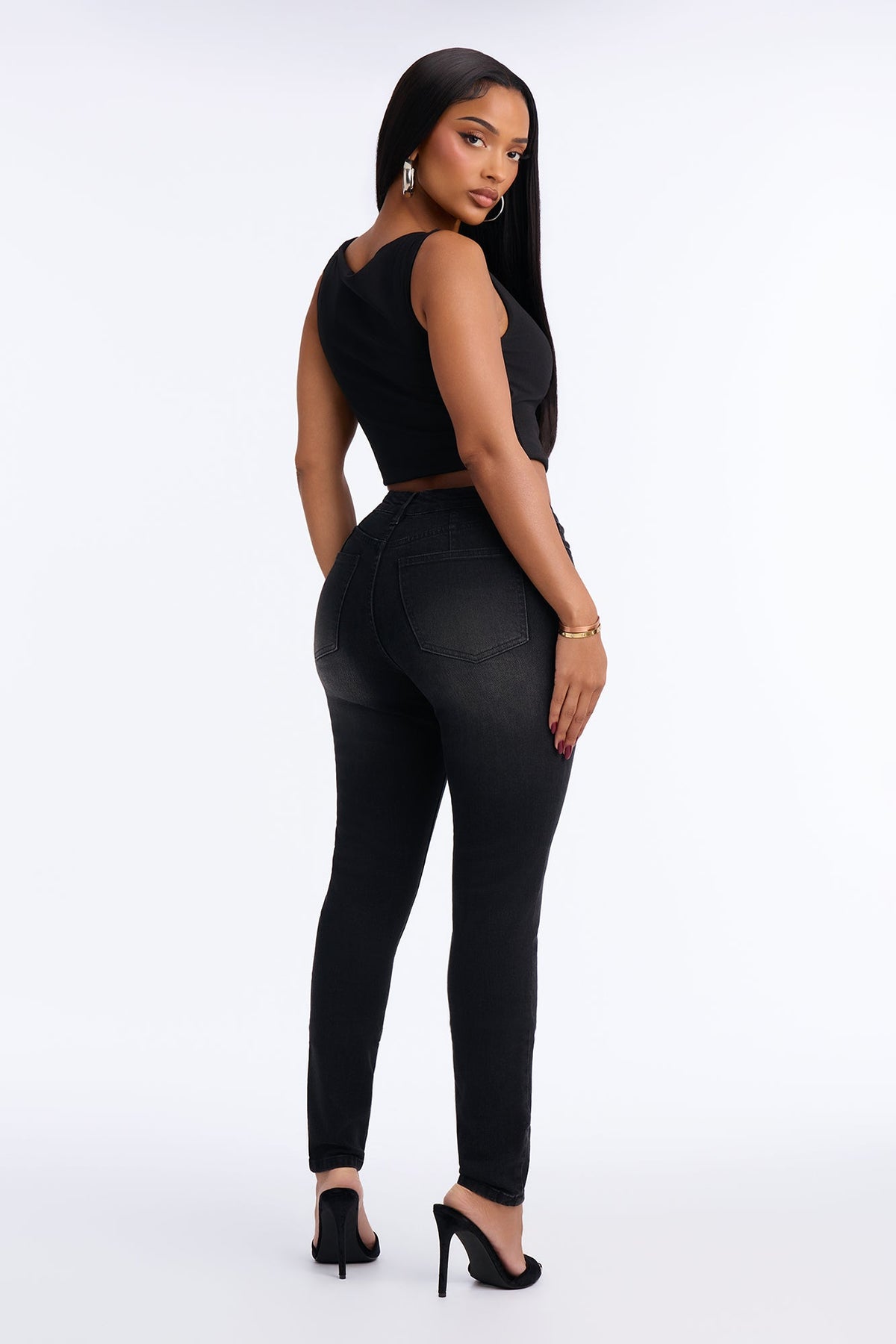 Keep It Tight Shaping Stretch Skinny Jeans - Black Wash