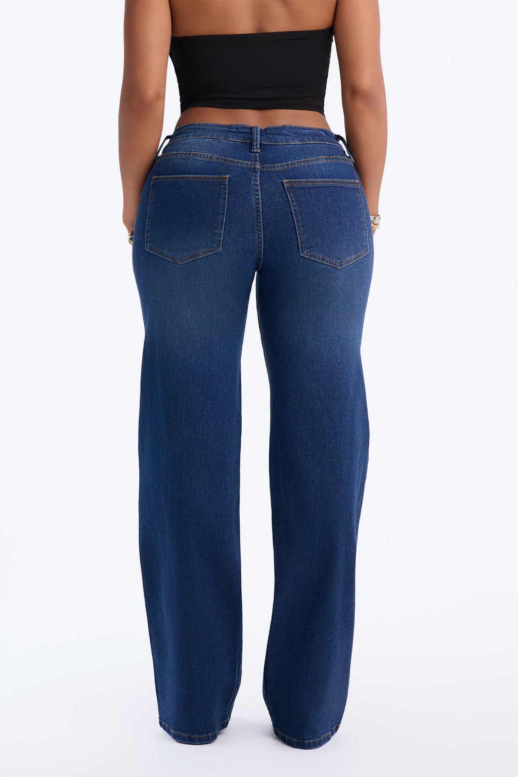 Lola Low Rise Slim Straight Leg Jeans - Dark Wash