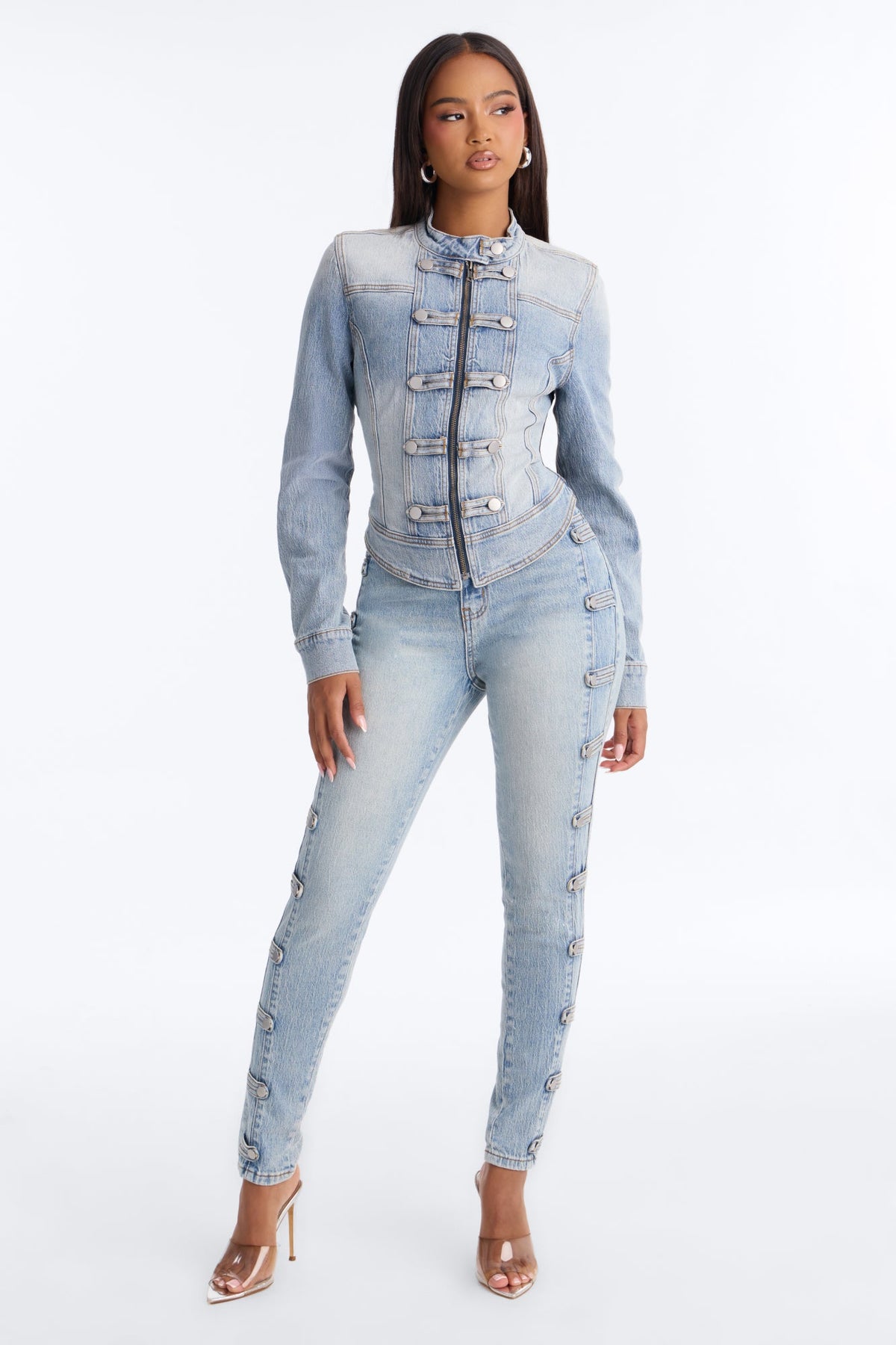 Total Surrender High Rise Stretch Skinny Jeans - Light Wash