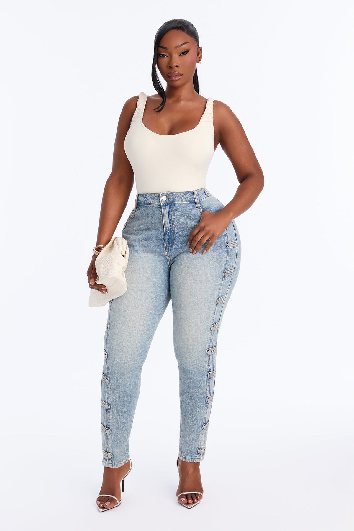 Total Surrender High Rise Stretch Skinny Jeans - Light Wash