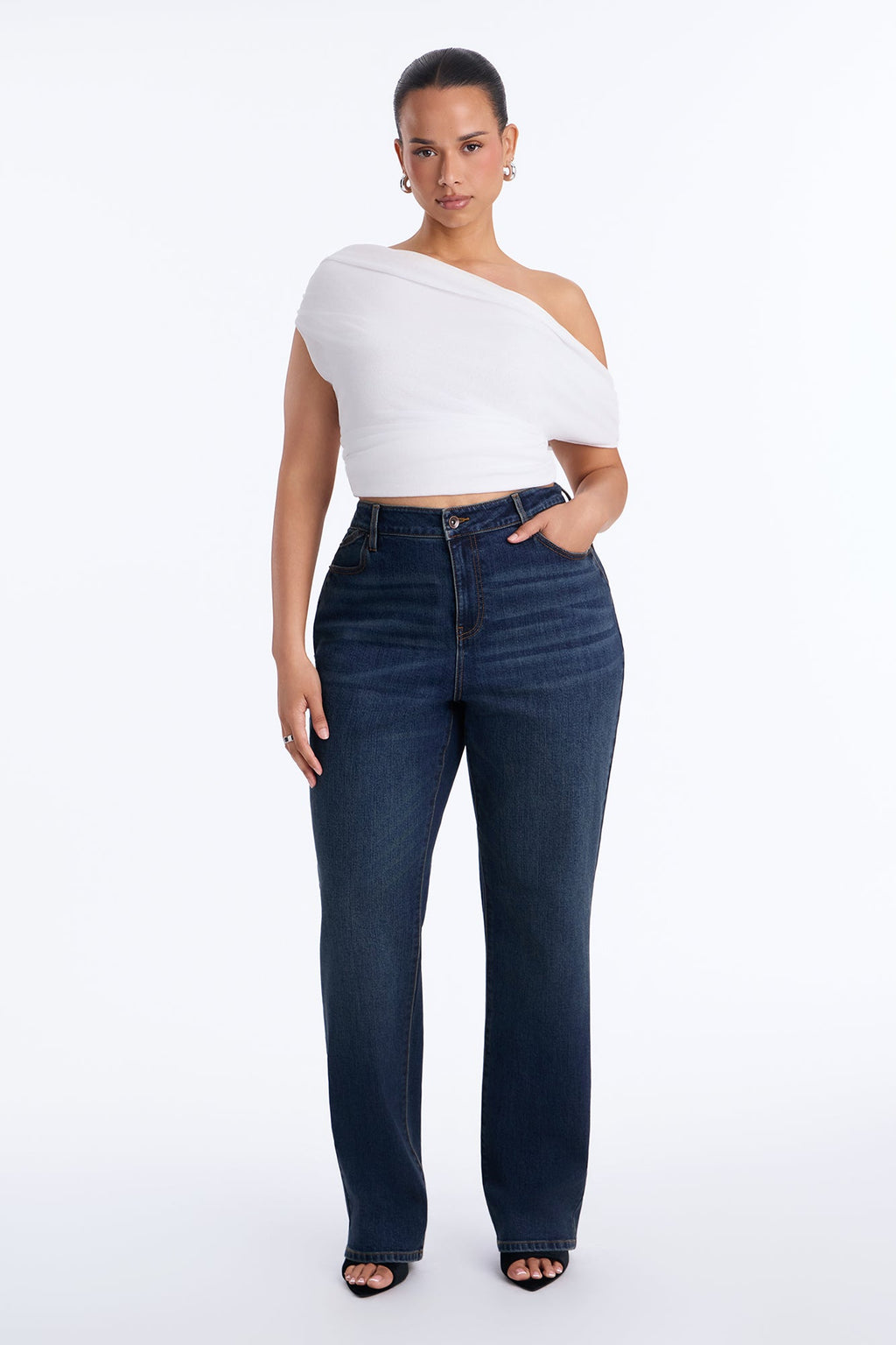 Jayke Premium Stretch Slim Straight Jeans - Dark Wash