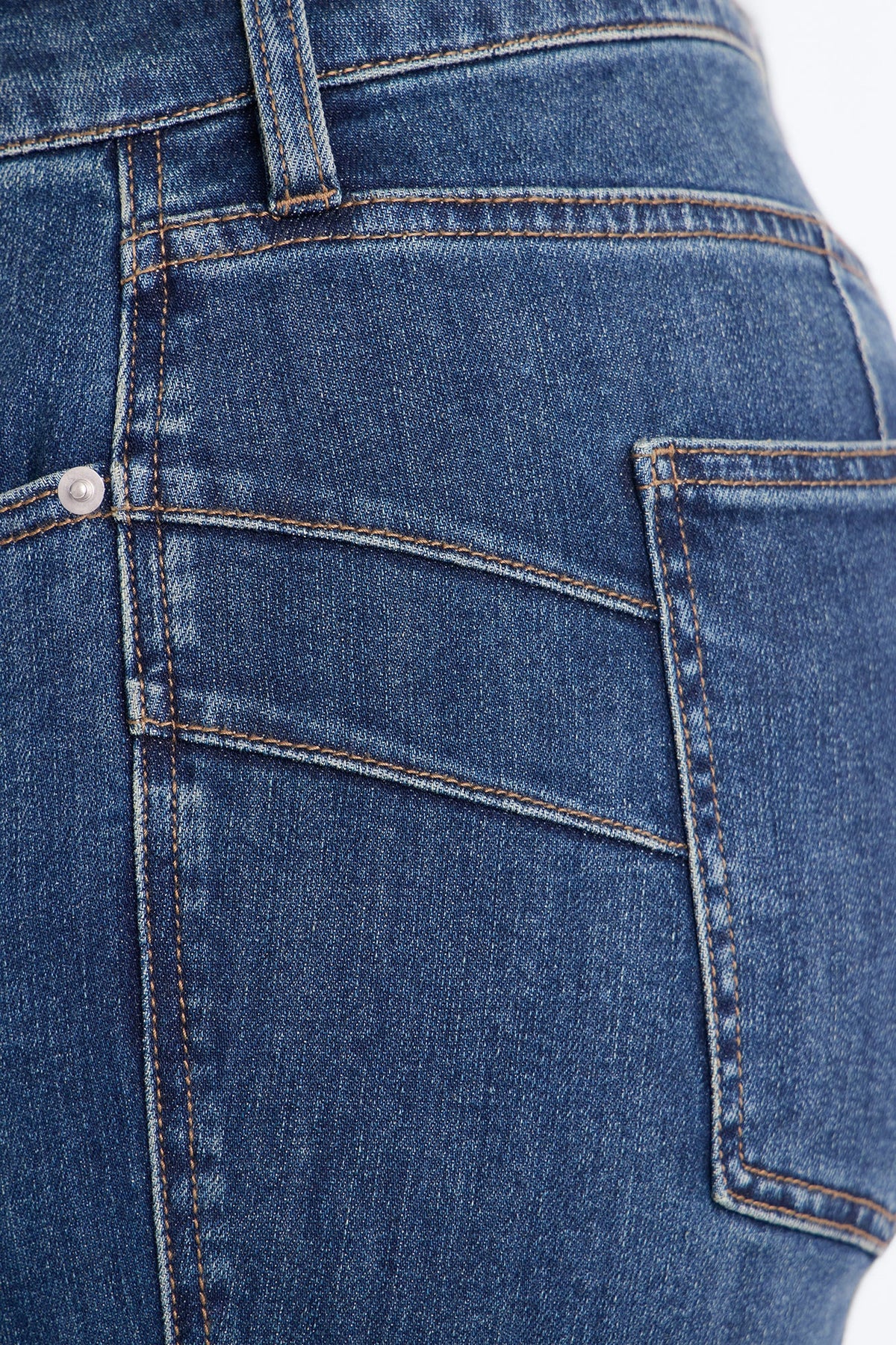 Charlotte Curvy Stretch Flare Leg Jeans - Dark Wash