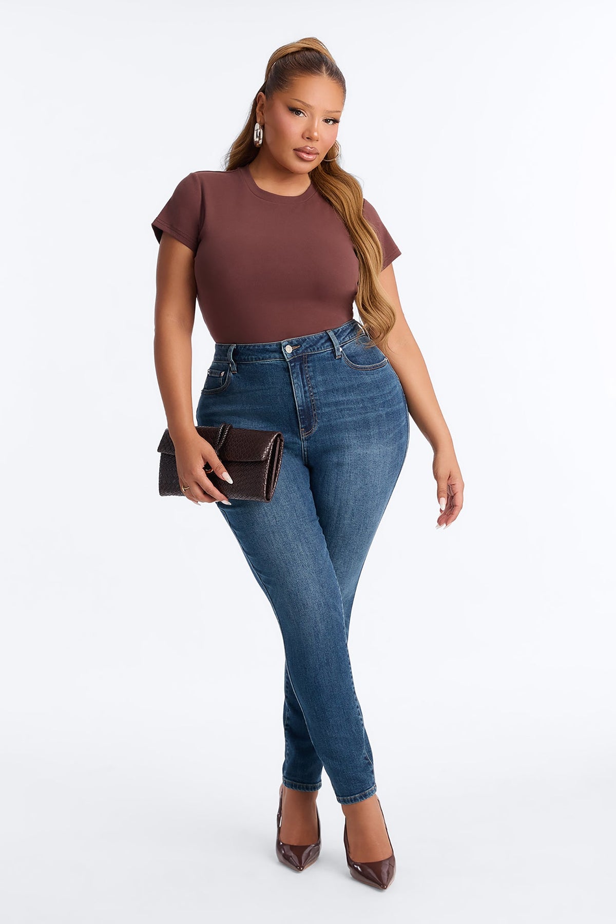 Charlotte Curvy High Rise Skinny Jeans - Dark Wash