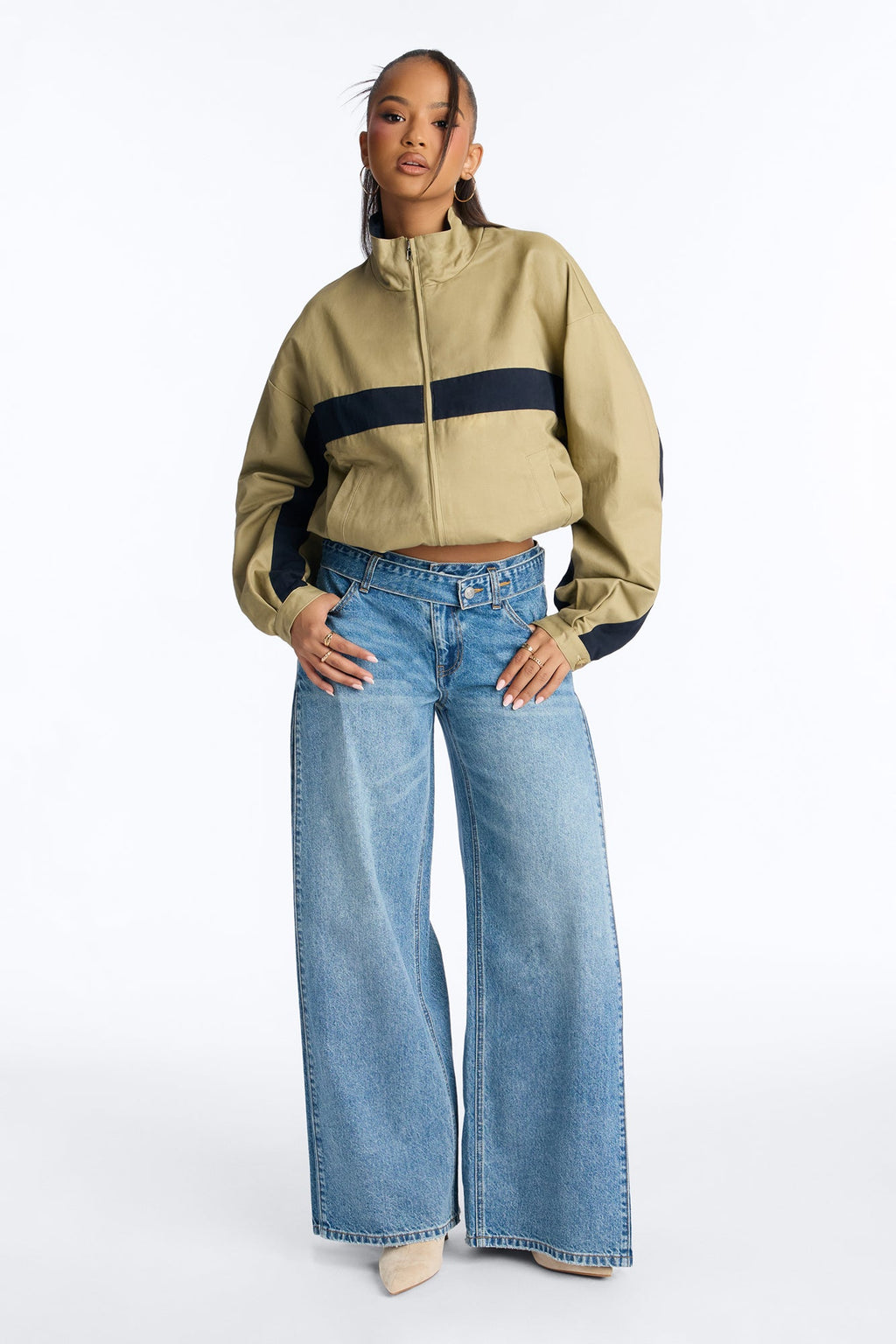 Almost Ready Mid Waist Wide Leg Jeans - Medium Wash