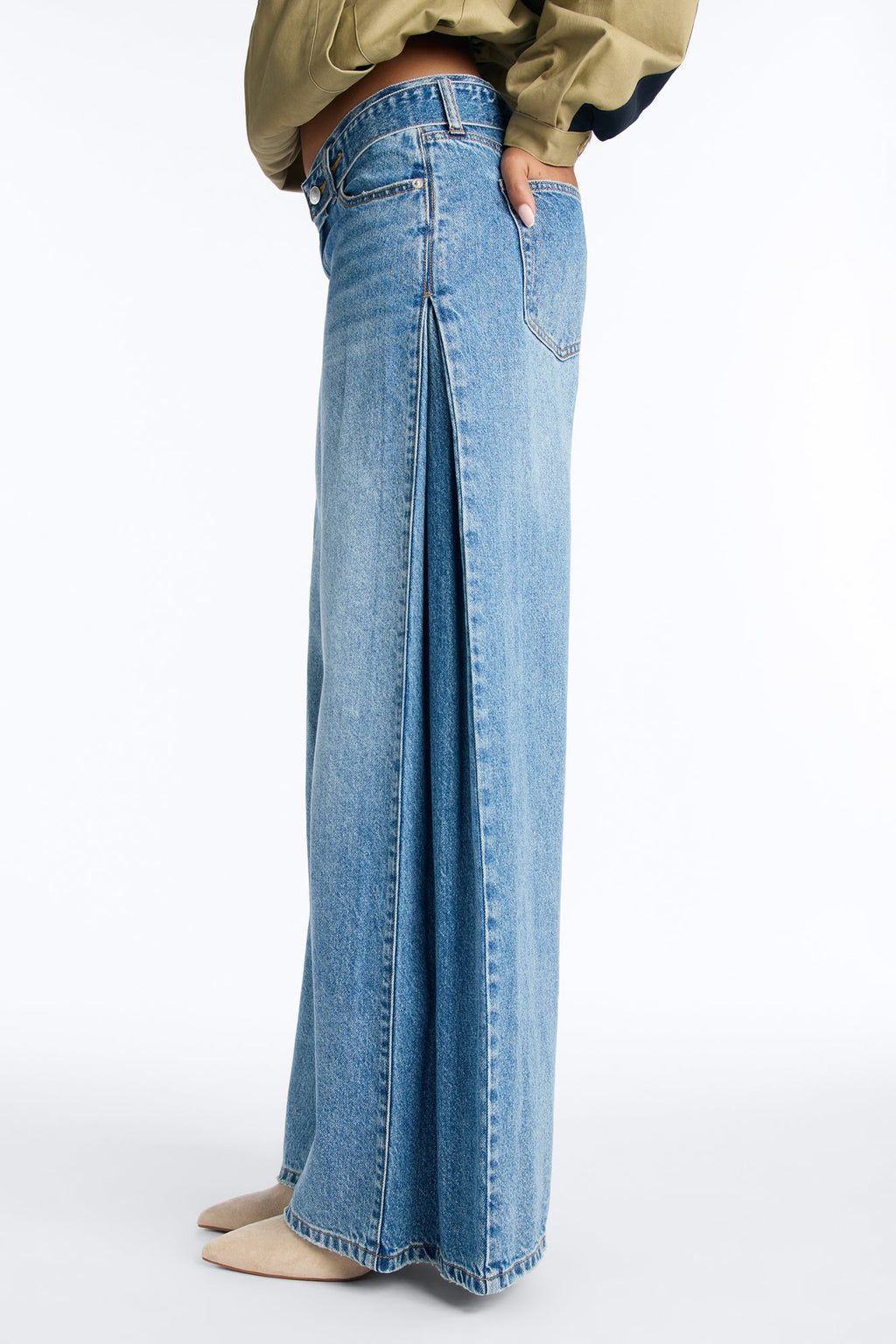 Almost Ready Mid Waist Wide Leg Jeans - Medium Wash