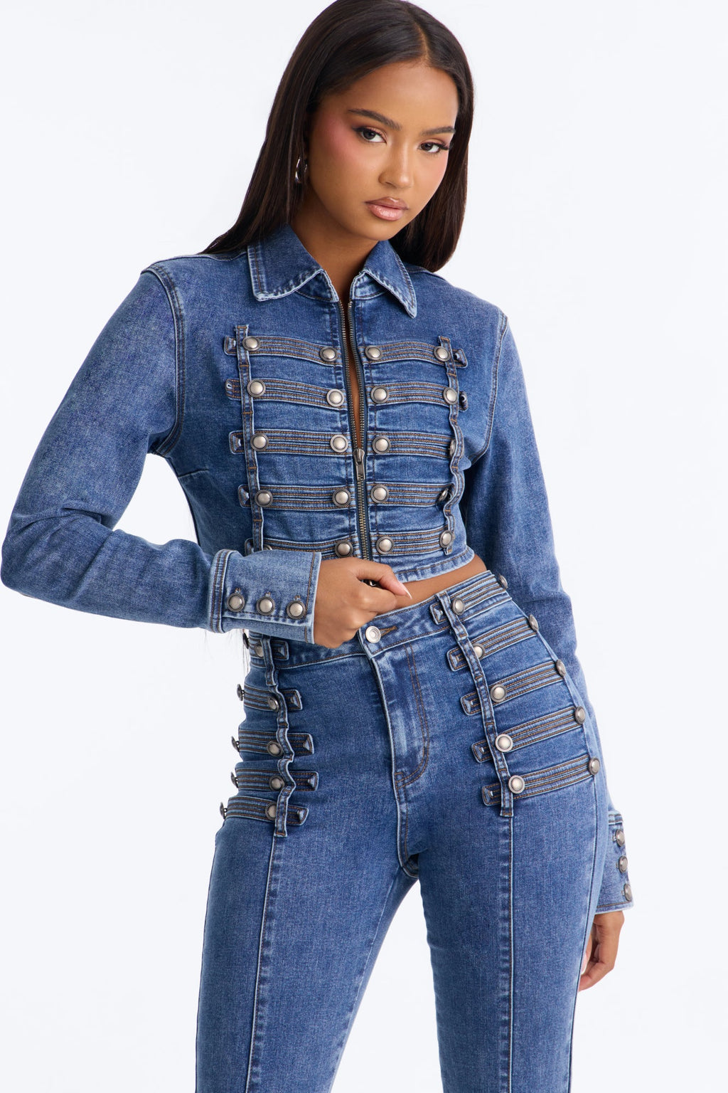 High Maintenance Denim Pant Set - Medium Wash