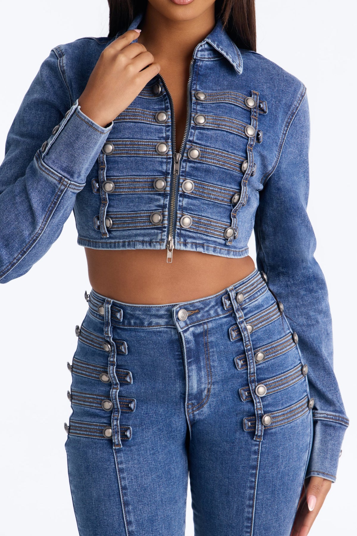High Maintenance Denim Pant Set - Medium Wash