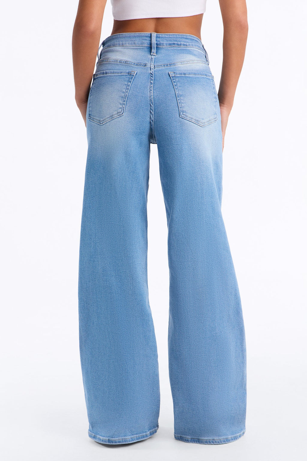 Bella High Rise Stretch Wide Leg Jeans - Light Wash